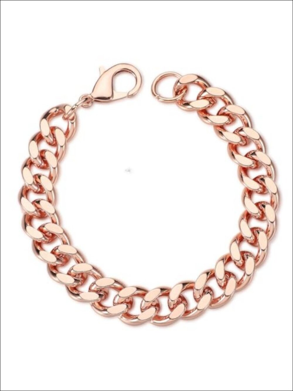 Copper Braided Chain Link Bracelet 8.3 In Gift for Men and Women
